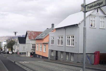 Straat in Reykjavik