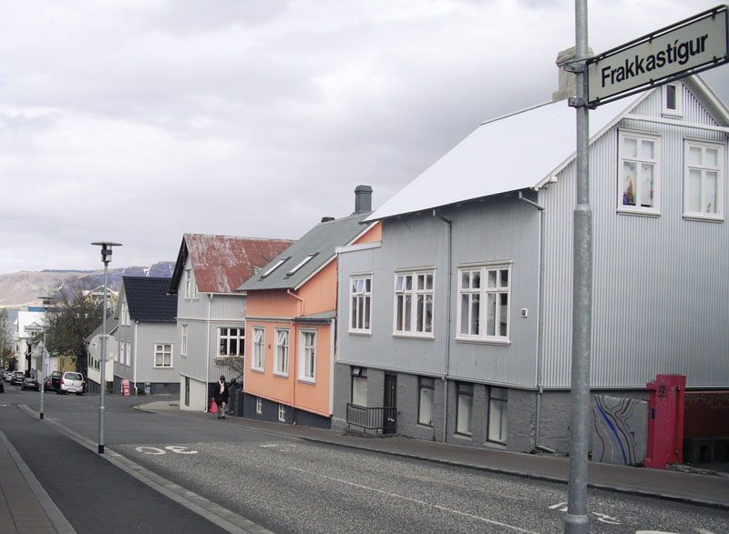 Straat in Reykjavik