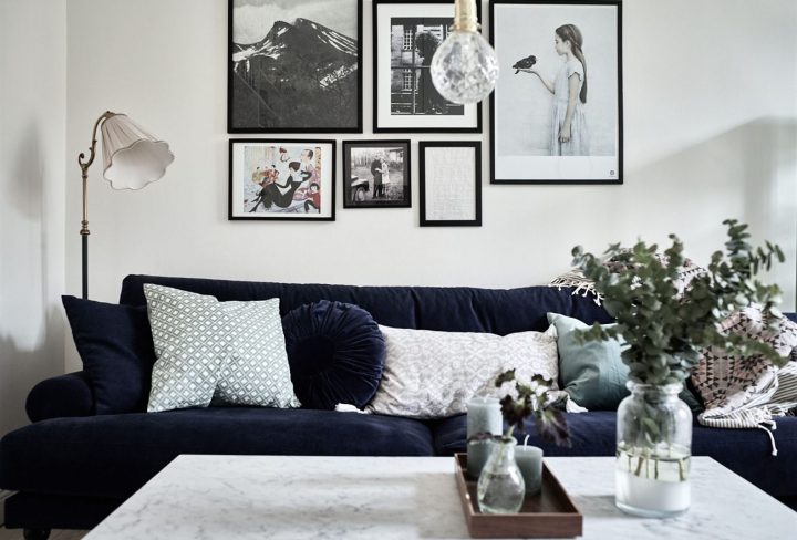 appartement stockholm fluwelen bank