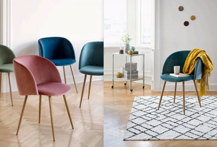 sostrene grene velours stoeltje